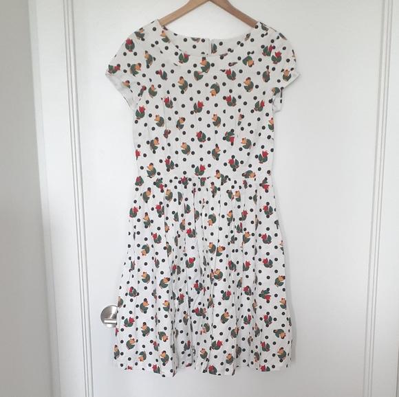 Bea & Dot by Modcloth Vintage Floral Poka Dot Dress - Picture 4 of 7